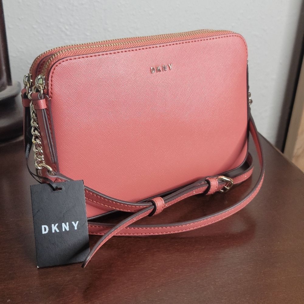 2/$100 DKNY Dusty Coral Crossbody Purse NWT